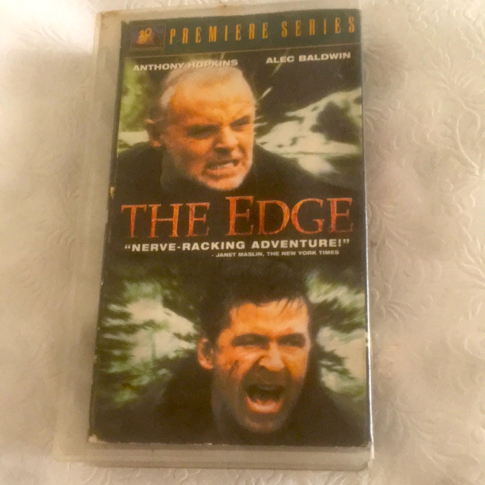 3/$25 VTG 1993 VHS The Edge “Adventure” Anthony Hopkins Alec Baldwin